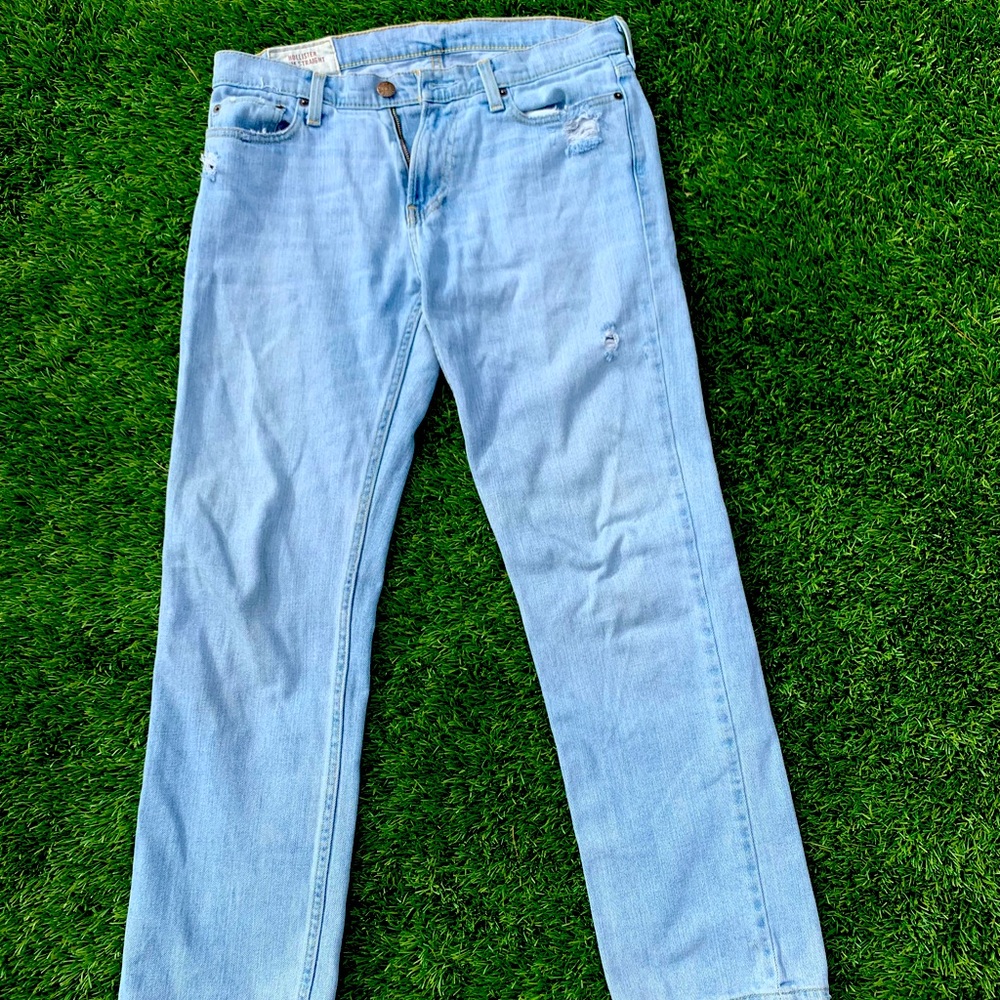 Light Blue Hollister Ripped Jeans